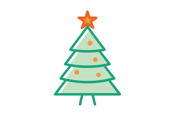 christmas tree vector illustration
