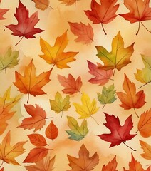 Fototapeta premium A falling leaf silhouette made from autumnal maple foliage with vibrant colors,gold, autumn, border, colours, graphic, group, place, seasonal, silhouette, vibrant, clear, foliage, frame,46