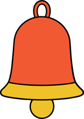 christmas bell with red ribbon