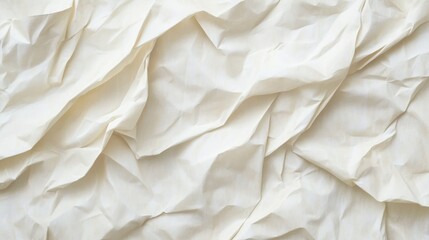 Obraz premium Creamy Wrinkled Fabric Texture, Close-Up Study