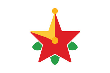 Obraz premium red star on white background