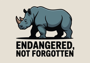 Obraz premium Endangered Species Day Vector Designs - Social Media Posts, T-Shirt, Sticker, Poster, Print Card Illustrations & Animated GIFs - Solid Colors, No Gradients, Conservation Awareness
