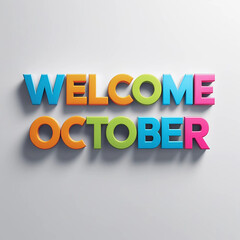 Vibrant October Month Celebration Concept with Modern Autumn Elements and Seasonal Design