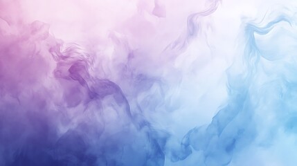 Abstract pastel pink, purple, and blue smoke swirls.