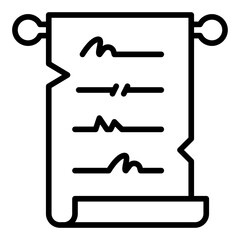 Ancient Document Scroll Icon