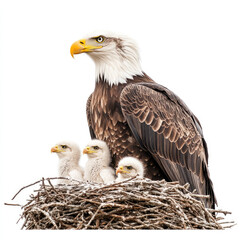Eagle Nest Detail on transparent background