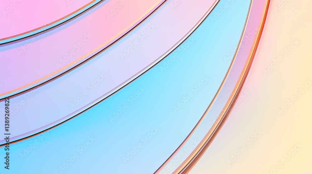 Poster colorful abstract curves create a modern design effect