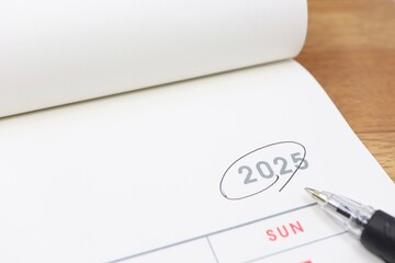 2025年のカレンダー　コピースペース