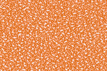 Painted spotted seamless pattern. Vector hand drawn tiny abstract shapes dots, drops, spots, snowflakes print. Colorful contemporary ornament. Vintage yellow orange background