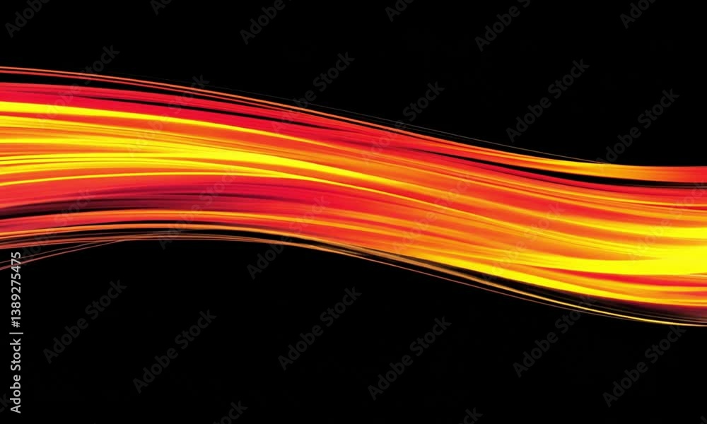 Poster A Dynamic Backdrop with Bold Colorful Streaks Shifting and Curving Horizontally in a Looping Animation Made with Generative AI Technology