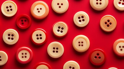 Obraz premium buttons on a solid red surface