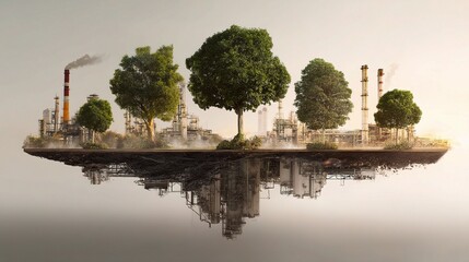 Nature and Industrial Elements Merging in a Unique Landscape