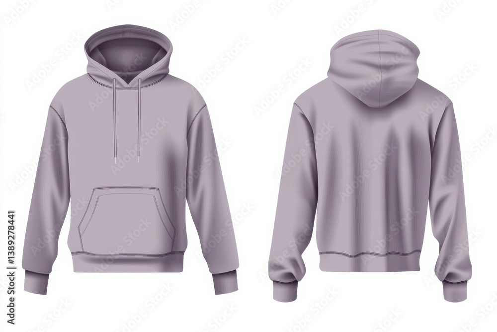 Poster hooded sweatshirt design featuring a simple gray color and a front pocket for casual wear and comfor