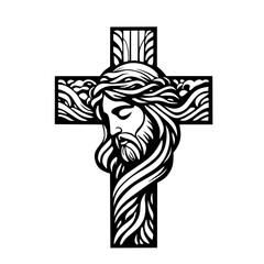 Good friday cross vector silhouette