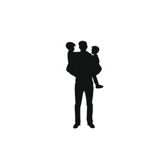 family silhouette, parenting icon, family bonding, father and daughter, mother and son, parents with kids, family dinner, travel with children, child care, parenting vector, daily life family, parent 