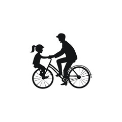 Obraz premium Family and Parenting Silhouette Vector Collection – Daily Life, Bonding Moments, and Parent-Child Activities