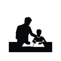 Family and Parenting Silhouette Vector Collection &ndash; Daily Life, Bonding Moments, and Parent-Child Activities