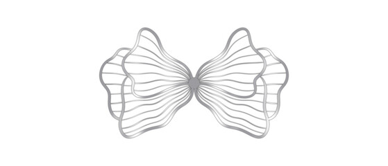 Classic, Elegant, and Glossy Silver Text Divider &ndash; Isolated on White.