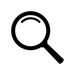 Magnifying glass icon, magnifer icon, loupe or search icon.