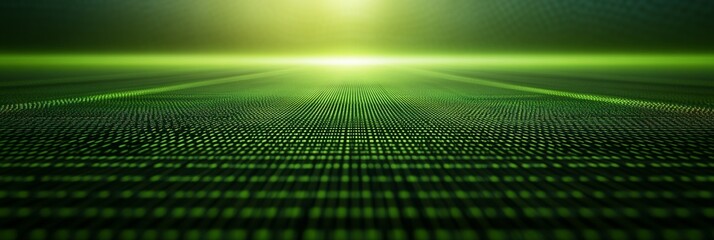 Green Technology Background, Digital Binary Code Banner, Big Data, Cyberspace, Data Stream