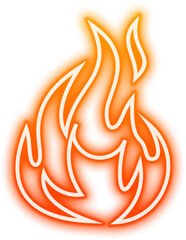 Neon Fire Sign