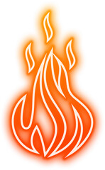 Neon Fire Sign