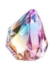 Sparkling Pastel Gemstone Iridescent Crystal Multifaceted Jewel Luxury Gradient Colors