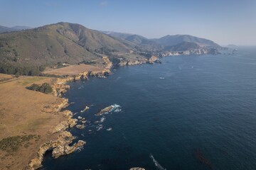 Big Sur coastline aerial view