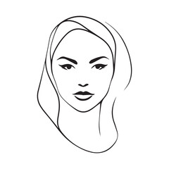 Female line art, Woman silhouette, Abstract female portrait, Continuous line drawing, Minimalist woman face, One line female face, Feminine outline, Female profile line, Woman face sketch, Line art wo