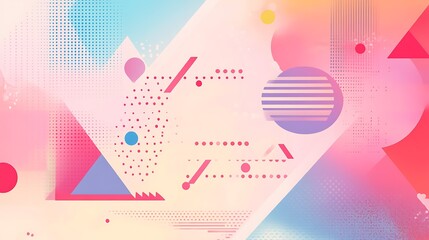 Abstract pastel geometric shapes background. (12)