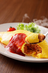オムライス　Omurice (Japanese Omelet Rice)