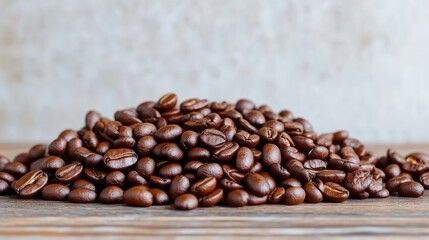 Fototapeta premium Roasted coffee beans pile