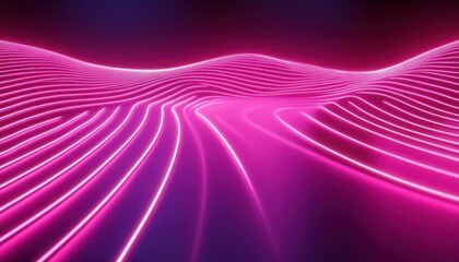 Thin electric pink neon lines forming a subtle abstract composition.