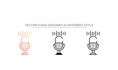 Recorder icon design with white background stock illustration