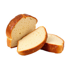 Freshly baked artisan bread with a golden crust and soft, airy interior.