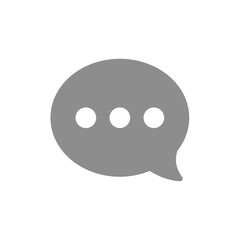 Chat bubble vector icon. Message, speech balloon symbol.