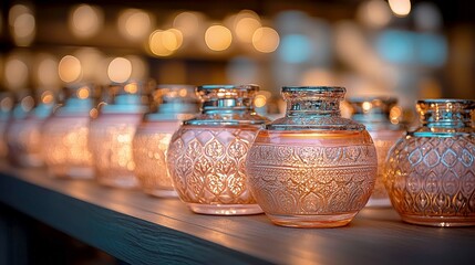 Illuminating Elegance: Ornate Glass Lanterns Create a Warm and Cozy Atmosphere