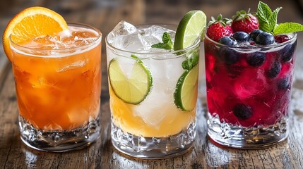 Fototapeta premium fresh fruit cocktail
