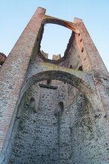 Tower of the medieval walls of Montagnana, Veneto, Italy