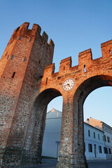XX Settembre Gate in the walls of Montagnana, Veneto, Italy