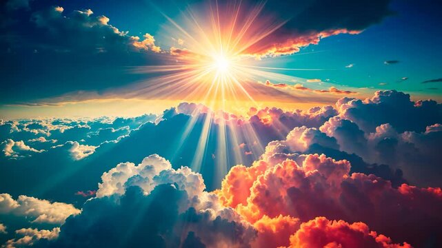 colorful sky with sun in clouds of altitude . religious background_g_1_3_1.png