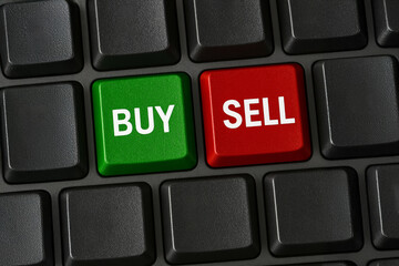 computer keyboard with Buy & Sell button