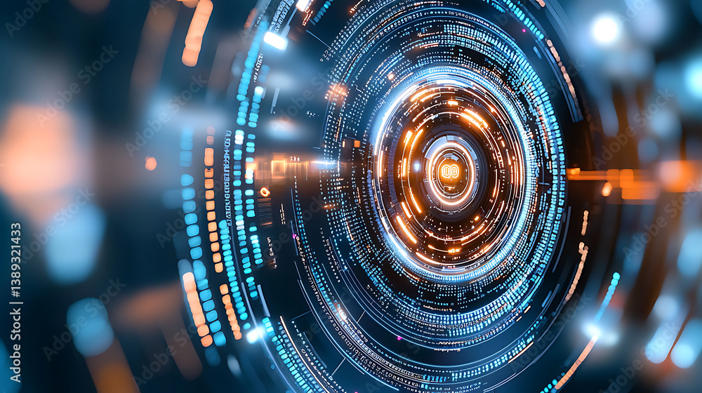 Poster dynamic digital design abstract environment technology visualization futuristic viewpoint innovative