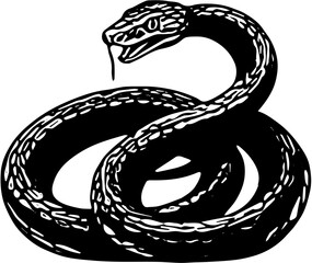 Fototapeta premium black snake vector illustration