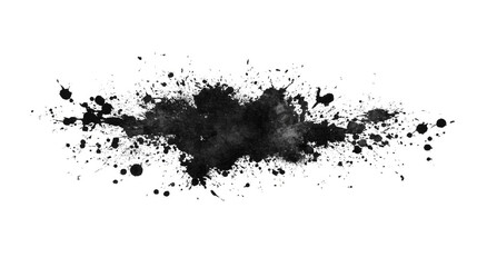 Abstract Black And White Smoke Brush Illustration Isolated Background