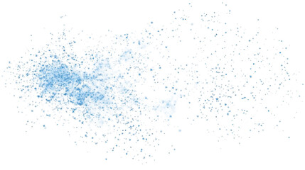 Obraz premium Abstract Blue Glitter Splash On Black Transparent Background Illustration