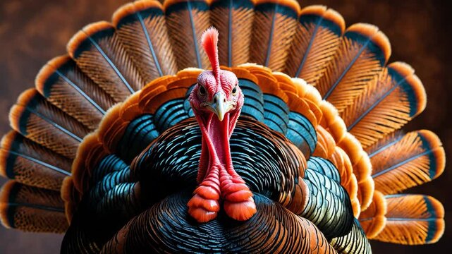 Red headed domesticated turkey portrait on brown background_g_1_2_1.png
