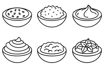 Humus Line Art Illustration Detailed Sketch for Print Projects 