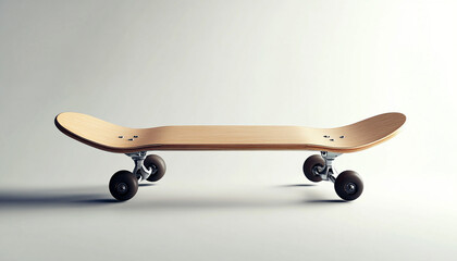 One skateboard isolated on whiteSports equipm