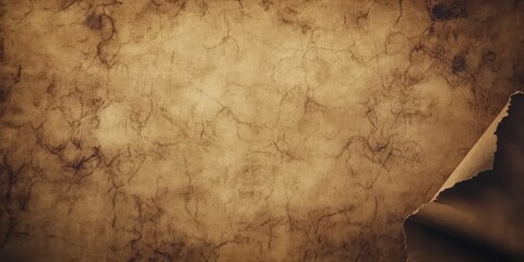 Old Parchment Paper Sheet, Ancient Vintage Texture, Stained Grunge Background With Copy Space